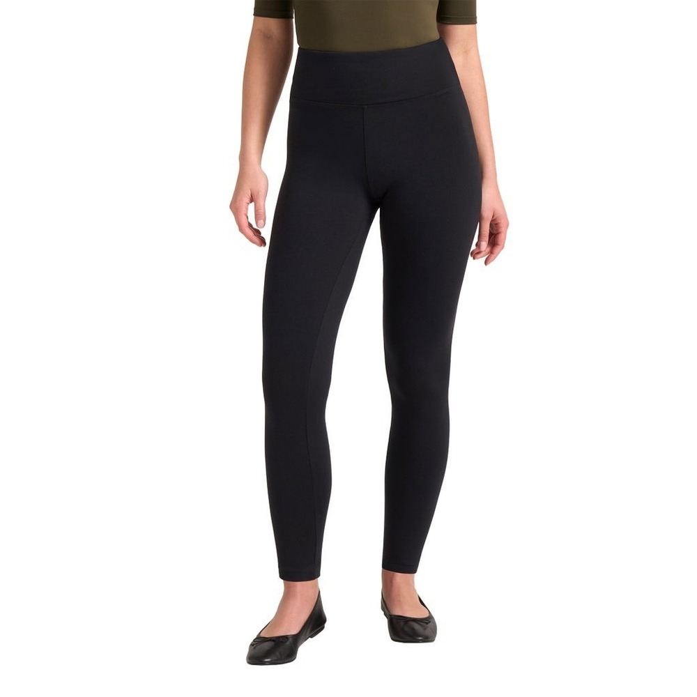 Matty M Womens High Waist Ankle Leggings Black Solid Size 2XL XXL NEW
